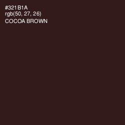 #321B1A - Cocoa Brown Color Image
